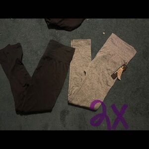 2x lined leggings with tags